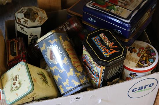 Quantity of various tins